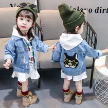 Female baby Autumn suit new style 1 a 3 year old baby girl denim clothes childrens two-piece skirt