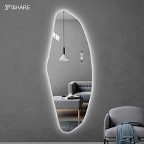 Yishare creative home led decorative mirror shaped wall hanging full body art dressing mirror