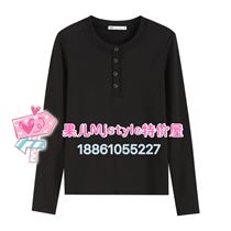 MJ TOPFEELING2021 Spring New Woman Sleeve T-shirt 521100016 Black