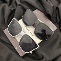 Zhou Yangqing Net red same white oversized frame sun glasses 2019 female tide Korean version of seaside vacation shake sound sunglasses male