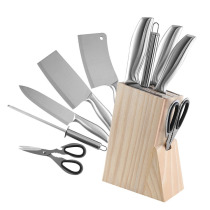 New stainless steel knife full set kitchen knife set kitchen gift set knife foreign trade kitchen steel handle six 6-piece set run