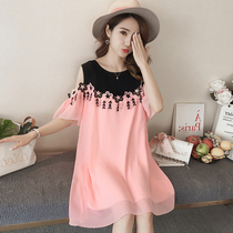 Pregnant womens dress summer late pregnancy summer tide hot mom fashion fashion 2021 personality strapless fairy dress