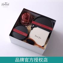 Hot selling American krramel tree towel bath towel smooth beech wood comb rose bath Indigo set gift box