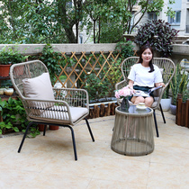 Balcony small tablechair terracechair three pieces suite outdoorsVilla garden casual chair small tea set