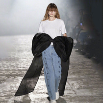Leg length 2 meters 8 Korean tide brand kk love high waist jeans loose straight light wide leg pants spring and summer