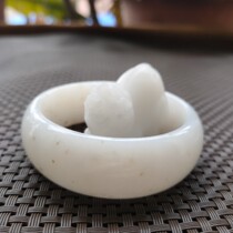 Hetian Jade Qinghai material fine yenugou mutton lamb platinum osmanthus bread bracelet (circle 58 5)