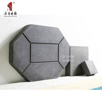 Tang language brick carving antique wall brick decoration new Chinese background wall decoration antique blue brick cultural brick turtle back combination