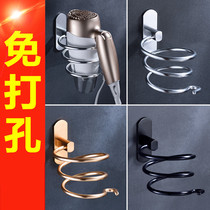 Bathroom hair dryer shelf glass wall multi-function non-injury wall rack tile wall toothbrush toothpaste stand