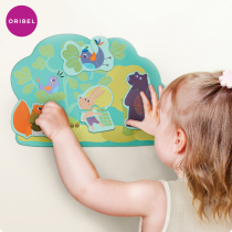 Oribel jumping rabbit and good friends Childrens enlightenment early education Cognitive puzzle wall sticker toy Magnetic magnetic suction 2 years old 