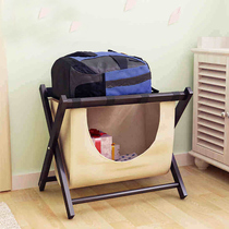 Simple Wood hotel luggage rack room living room simple modern storage storage foldable dirty clothes basket storage rack
