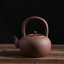 Pure handmade pottery pot purple sand ceramic boiling teapot boiling water lifting beam pot Pu 'er old white black tea brewing tea machine heat-resistant high temperature