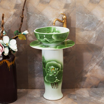 Ceramic integrated column basin small family type washbasin floor type upright table basin Wash Basin Balcony Wash basin 15