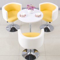 Talk about tables and chairs combined coffee table tempered glass roundtable small roundtable tea table tea shop chair table