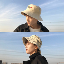 Big Eaves hat men tide double-sided fishermans hat mens Tide brand basin hat Korean spring summer fashion wild sun hat men