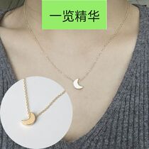 Girl Temperament Moon Pendant NecKLACE Student NecKLACE