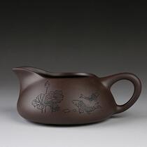 Yixing Purple Sand Kung Fu Tea Pot Accessories Draw and Labyu Tea Cup Coffee Different