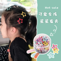 Korean colorful cute star hairclip female simple bangs broken hair small hair card five-pointed star BB clip headdress