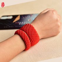 2021 year of life rat cow colorful red rope bracelet wide-body thick black men and women evil turn color solution lucky Tai Sui hand rope