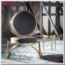 Modern Light Luxury Creative Moroso Zero Chair Relaxing Chair Stainless Steel Chair Designer Model Room Seat Sofa Chair