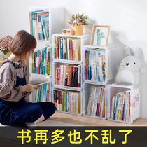 Bookshelf shelf student childrens books superimposed transparent storage box desk upper bookcase sorting artifact