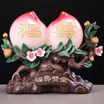 Birthday gift for the elderly elders living room wine cabinet auspicious decorations blessings and longevity peach decorations