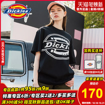 Dickies Short Sleeve T-shirt Women Mens Tide Brand Big LOGO Print Loose Cotton Couple Half Sleeve Summer 7564z