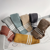 Meng cute childrens clothing childrens autumn and winter knitted scarves for boys and girls winter wool scarf baby Foreign color accessories tide