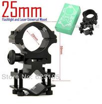 High quality aluminum alloy double nail 25mm inner diameter flashlight bracket clip outdoor products metal adapter fixture