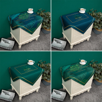 American-style home fabric bedroom bedside table dust-proof cloth tablecloth waterproof thickened cotton linen cover towel protective cover custom
