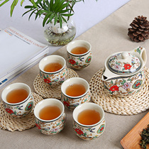 Gov tea with Yixing Purple Sand Tea Set set Tao tea retro suite Double layer thermal insulation tea tray tea set LOGO