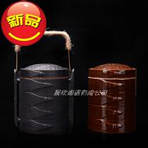 Vintage tea pot large steamer-shaped creative ceramic pot storage◆New product◆Tea canned tea box Tea set household secret