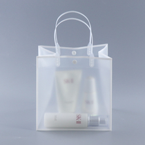 Transparent Pp handbag PVC Milk Tea Bag Clothing Shop Gift Bag Containing bag Print Logo custom