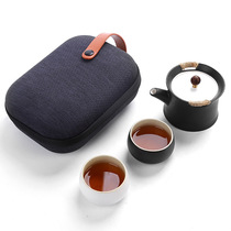 Craftsmans new Japanese travel tea set One pot two cups of Kung Fu tea set Outdoor travel portable tea cup tea set