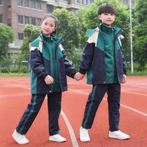 School uniforms for elementary school children three sets of primary high school class clothes clothing kindergarten garden clothing autumn and winter suits
