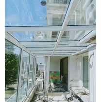 Feng aluminum alloy structure glass canopy stainless steel sun room broken bridge aluminum sound insulation double tempered glass roof