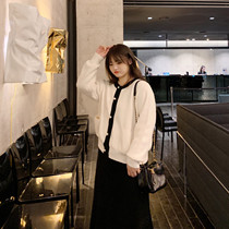 Alai custom large size knitted cardigan womens 200 jin 2020 Autumn loose color color long sleeve slim coat coat