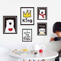 Nordic ins Wind children room decoration wall stickers baby bedroom childrens clothing store wall layout cartoon stickers