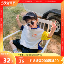 Boy Clothing Boy T-Shirt Child Short Sleeve Foreign Air Large Boy Boy Baby Boy Summer Han Edition Mesh