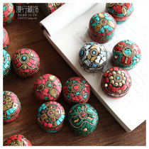  mini jewelry box Bohemian national style handmade retro ring pendant storage box retro jewelry box