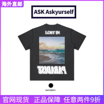 ASK Askyurself 3M reflective short sleeve wave California qualified FOG High Street loose male and female round collar T-shirt