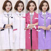 Fashion high-end beautician beauty salon overalls female health care Hall autumn and winter Korean skin management White coat nurse uniform