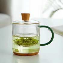 Womens special tea water separation tea cup office green tea glass with lid filter household drinking cup