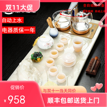 The new Kung Fu tea set home simple light luxury stone tea tray fully automatic one-piece tea tray tea table tea table