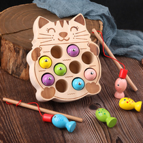 Infant educational toys Children baby magnetic kitten fishing boy one and a half year old girl 2-3-4-5 years old