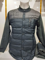 Leisure 7959 down underwear suit male middle-aged and elderly double-layer plus velvet thickening and fertilizer increase