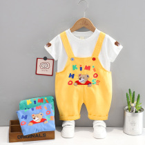 Baby Boy Autumn Suit One Year Old Baby Clothes 8 Months 9 Kids Foreign Air One Year Old Baby Long Sleeve Spring and Autumn Tide