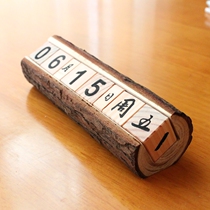 Date ornaments year month and day adjustable digital home decorations creative kindergarten photo brand wooden calendar table