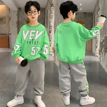 Childrens clothing boys autumn suit 2021 new childrens boy spring and autumn handsome foreign Korean version of casual tide clothes