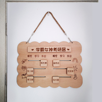 Class house number dormitory duty student listed personality decoration card Staff reminder card to go out to study dormitory to the card