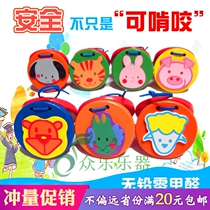 Wooden Orff musical instrument cartoon round animal soundboard children Enlightenment puzzle children Allegro kindergarten instrument